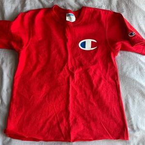 Red champion tee